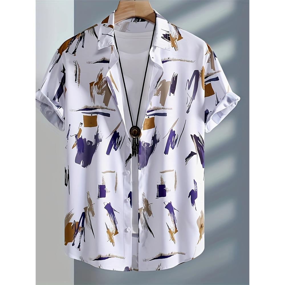 New Men's Large Size Shirts Daily Versatile Comfortable Breathable Short-sleeved Men's Button-down Shirts Fashion Men's Clothing