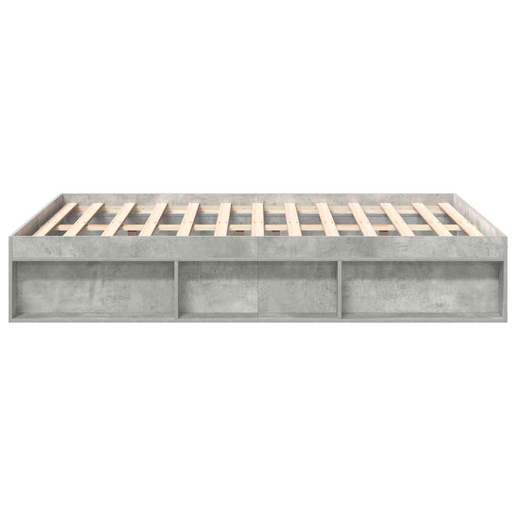 Vidaxl Bed Frame, Concrete Grey, 150X200 Cm, King Size