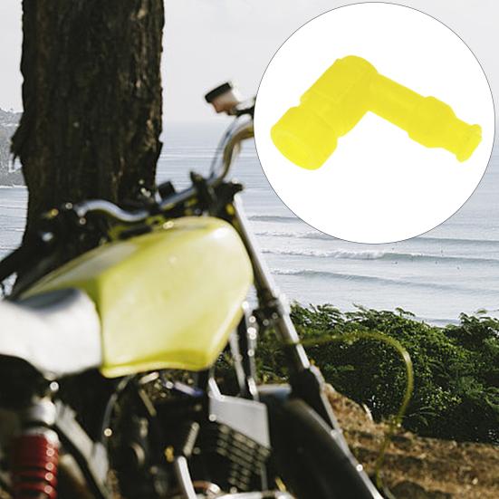 2Pcs Motorcycle Spark Plug Cover High Performance Right Angle Universal Spark Plug Boot Motorbike Dirt Bike ATV Parts Replacement Accessories