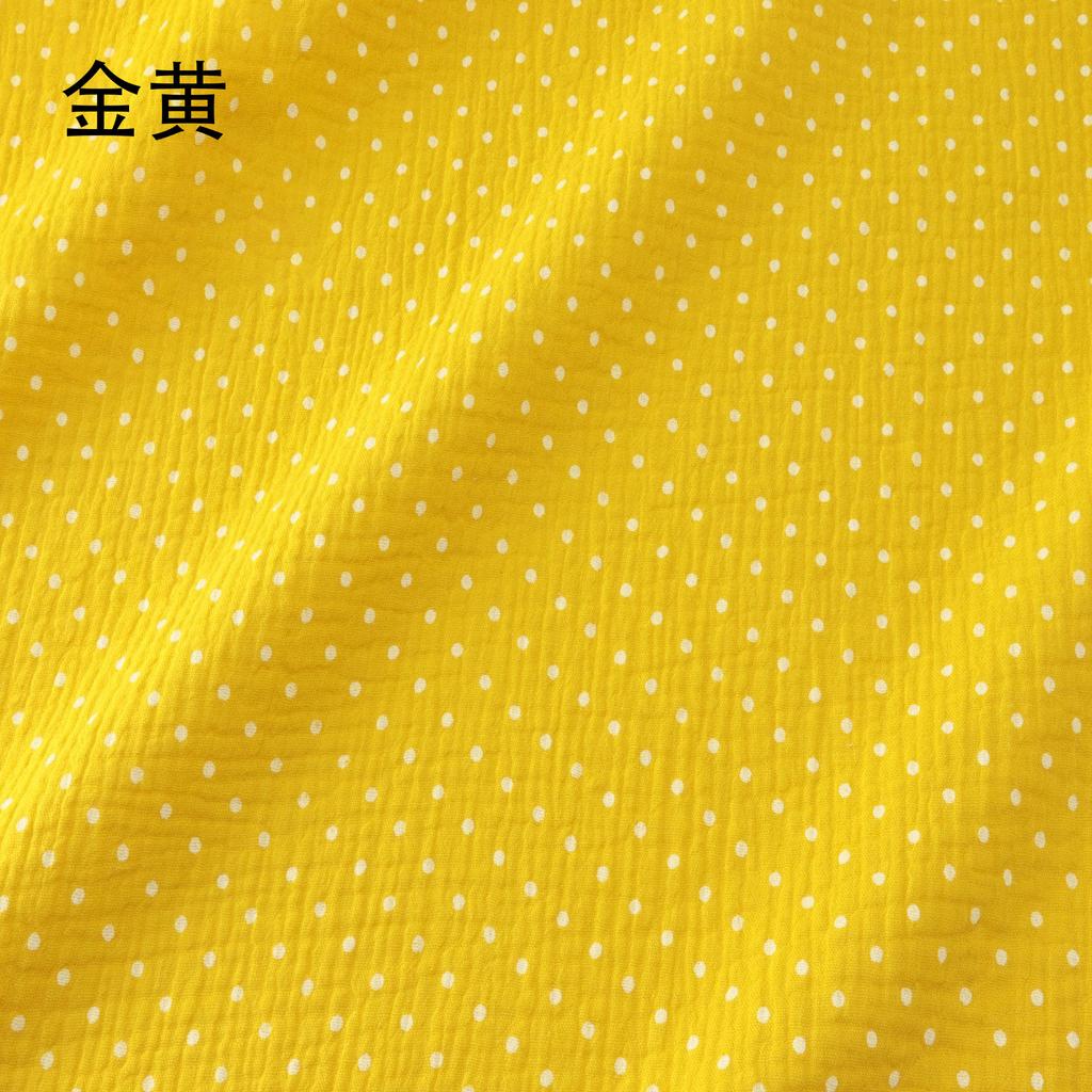 Soft Dot Print Cotton Sewing Fabric Crepe Double Layer Gauze Cloth Cotton Skirt Pajama Cotton Fabric 100*135cm