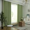 High Precision Solid Color Full Blackout Hotel School Engineering Finished Curtain Fabric