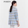 PORTS Women's Plaid Long-Sleeve Short Jacket