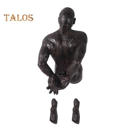 Male Abstract Sculpture Resin Art Wall Decor Human Body Statue Wall Mount Artistic Figure Sculpture for Home Living Room Gallery