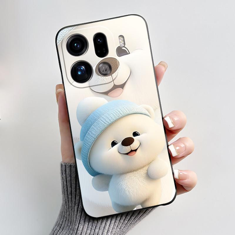 Phone Case For LG Q61/K61 Soft Silicone Black Case Ins Style Popular Pattern Moonlight Love Tree LMQ630N LMQ630 Casing