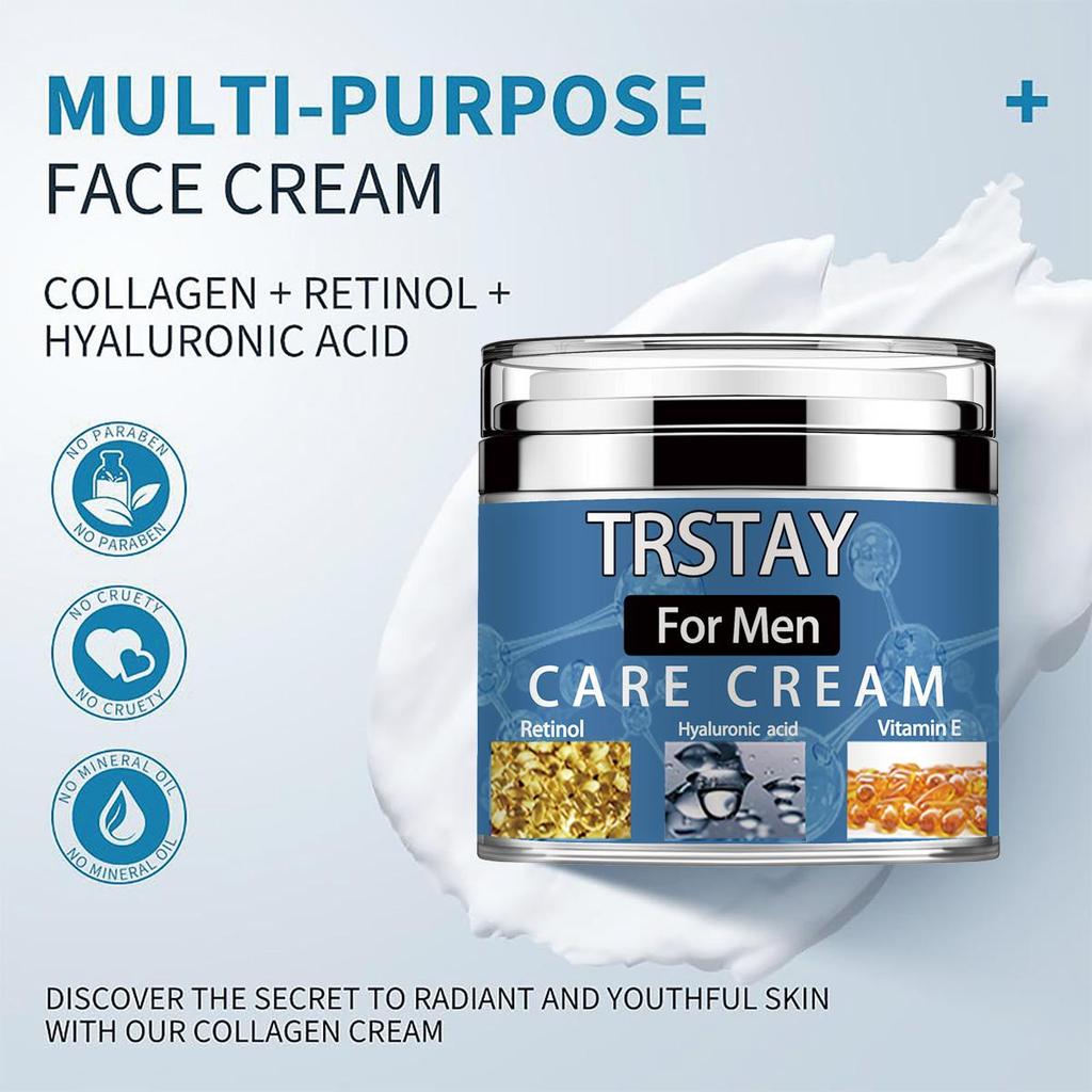 Sérum à l'acide hyaluronique, au rétinol et à la vitamine E pour hommes Crème hydratante et lissante