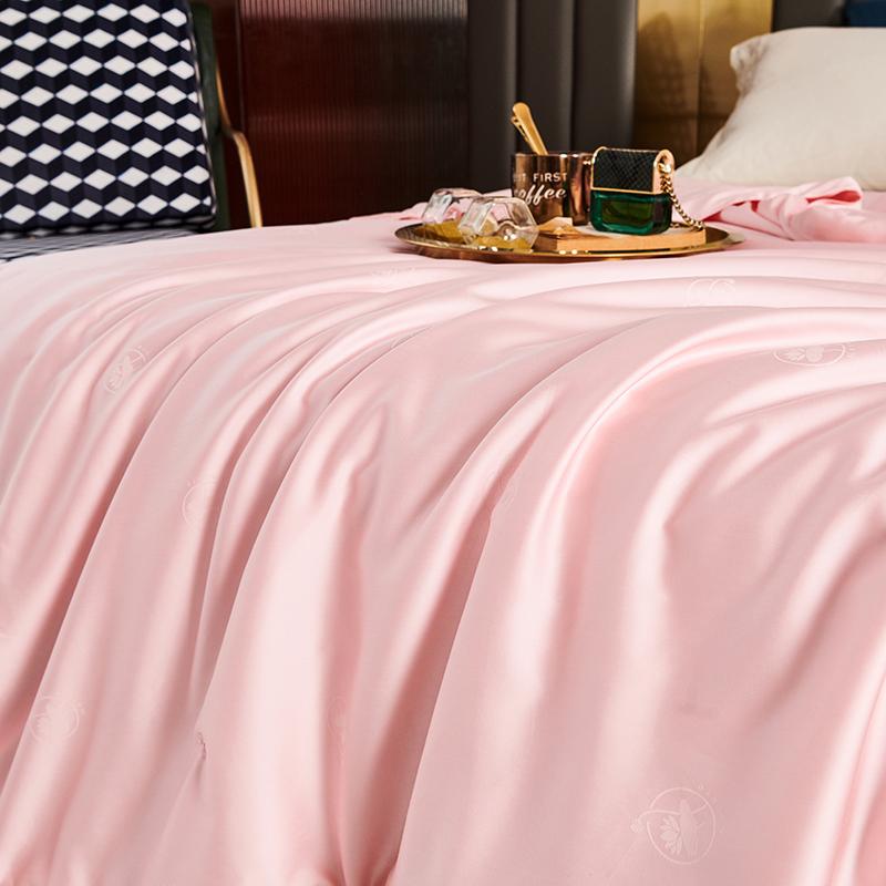 Couette en soie de mûrier haut de gamme pour l'été Tissu Lyocell 100 % soie Couverture de remplissage pour lit double Couettes douces et soyeuses 200x230