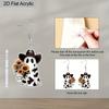 2D Flat Halloween Earrings Leopard Ghost Sunflower Pattern Acrylic Dangle Earrings Halloween Theme Party Women Girls Jewelry Gift