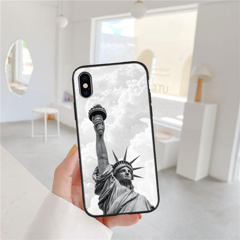 FM47 Statue of Liberty Soft Shell Phone Case for Samsung Galaxy Note 10 20 S23 S24 S25 Ultra FE Plus Edge Lite A02S A35 A07 A17