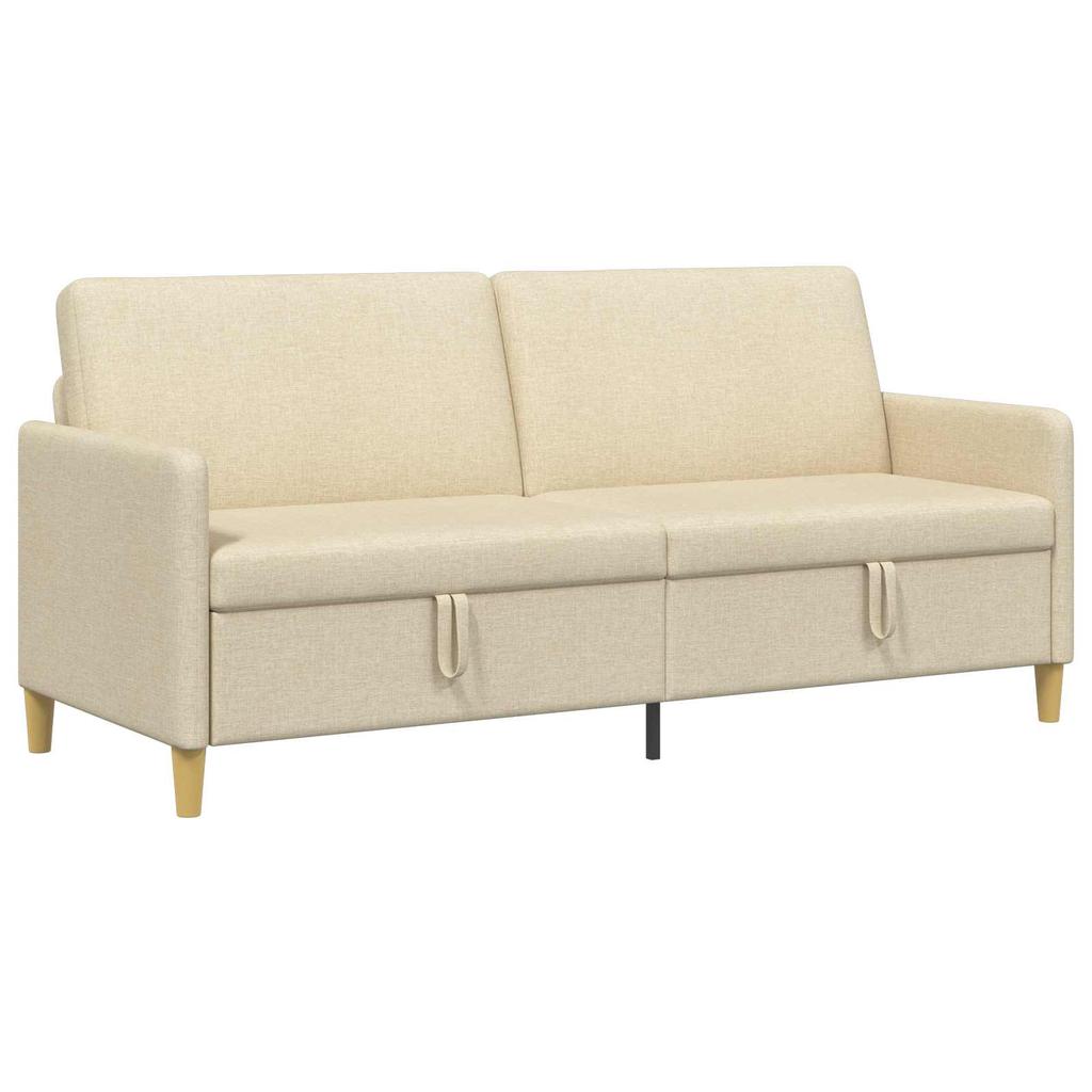 Storage Sofa In Cream 192 X 78 X 87 Cm Polyester