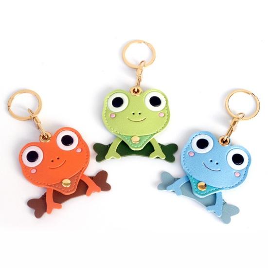 Portachiavi Pendente Rana in Pelle Creativo Portacarte a Forma di Rana Carino Portachiavi Fascino Portatile Anti-Perdita per Borsa Accessori Zaino Scolastico Piccoli Regali