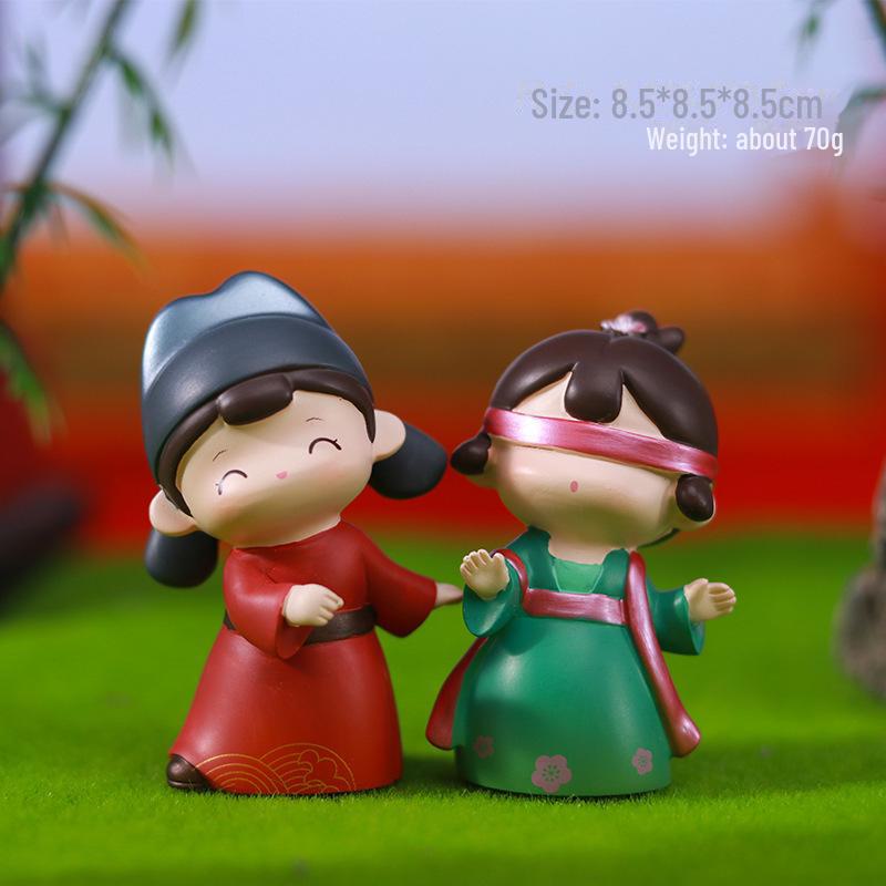 Kreativer Handyhalter im Stil der Tang-Dynastie mit Glücksbringer: Exquisites Harzornament