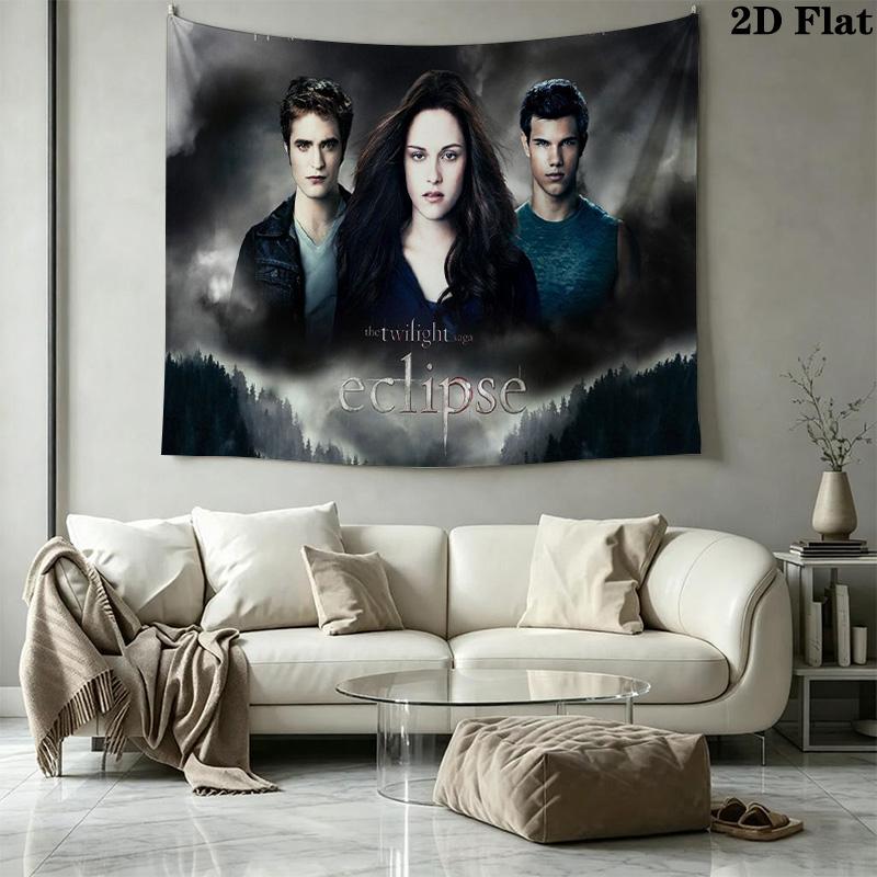 Twilight Poster Wall Tapestry Aesthetic Wall Hanging Printed Fabric Blanket Decorative Tapestries for Bedroom Living Room Home Decor