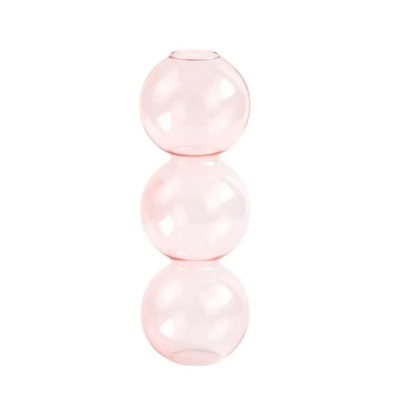 Nordic Clear Glass Bubble Vase Hydroponic Planter for Desk Decor Flower Arrangement Cute Gift