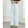 TERRE BLEUE Women's High-Waist Loose Straight-Leg Casual Pants