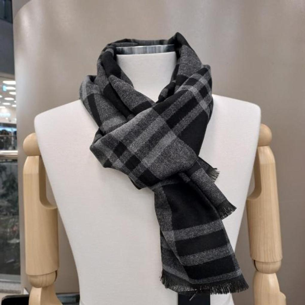 Men's Winter TR Fleece Check Muffler HL4C059