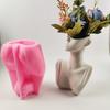 3D Resin Plaster Cement Concrete Flower Pot Mould Creative Abstract Human Body Molds Silicone Mold DIY Casting Mold