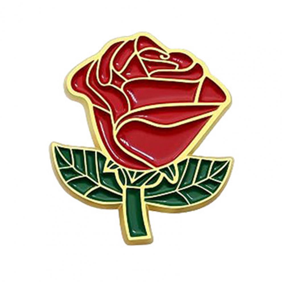 Rose Brooch Pin Minimalist Floral Brooch Enamel Rose Flower Brooch Pin Metal Floral Lapel Accessory Decorative Pin for Hats Bags