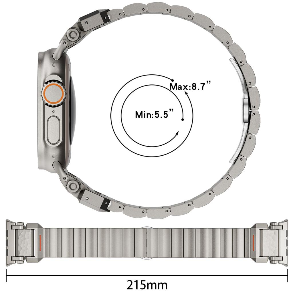 Titanium Band for Apple Watch Ultra 3 49mm 46mm 44mm 45mm Titanium Strap for IWatch Series 11 10 9 8 7 6 SE Luxury Men Bracelet