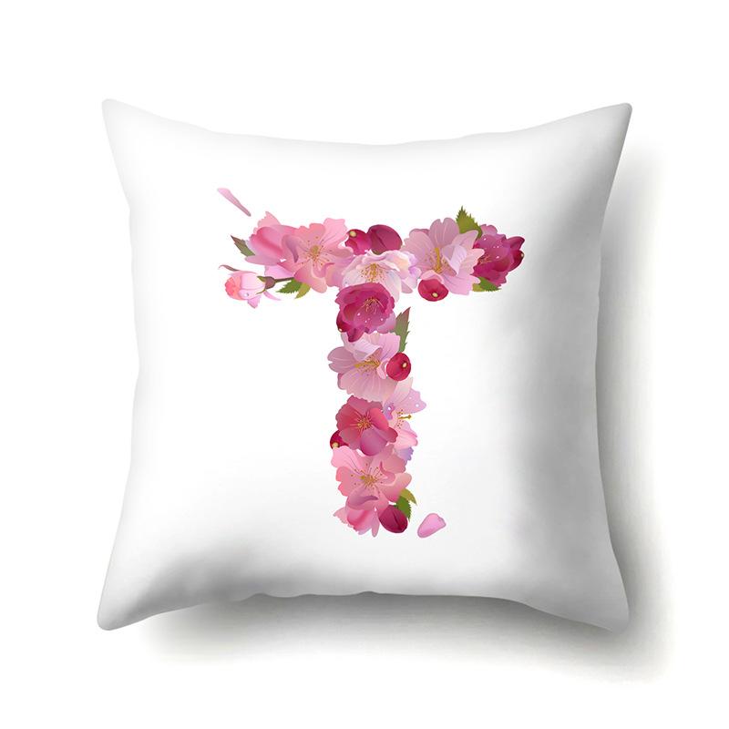 Polyester Kissenbezug Heim Auto Dekoration Druck Kissenbezug 26 Englische Buchstaben Kissenbezug