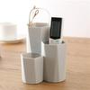 3-Grid Desk Organizer Box: Pen Holder + Polish Nail Brush Storage - Ideal for Jewelry, Cosmetics & Office Table Tools