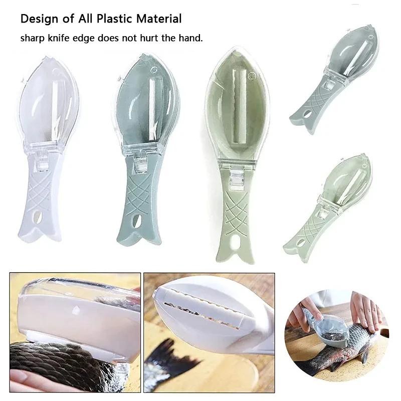 Škrabka na ryby Škrabka Nástroj na čištění ryb Škrabka Škrabka s krytem Domácí kuchyně Vaření Nářadí na ryby Kuchyňské nástroje