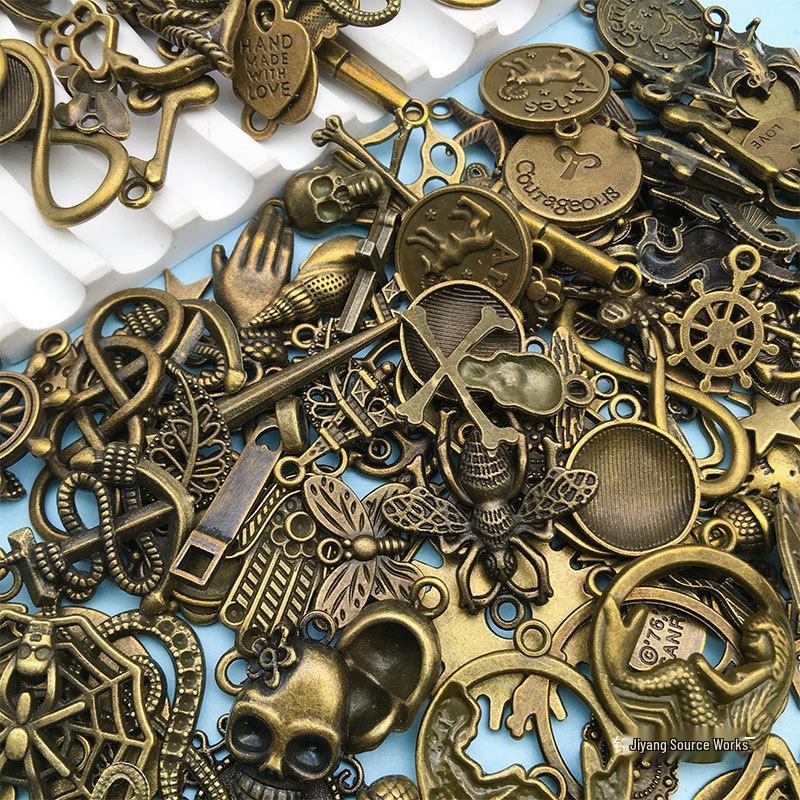 Ancient Bronze Pendants - Random Mixed Styles (20, 30, 50 Pcs) for DIY Jewelry & Accessories (E18)