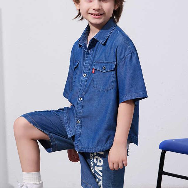 Levis pánska džínsová košeľa s krátkym rukávom a gombíkmi LV2422268GS-001