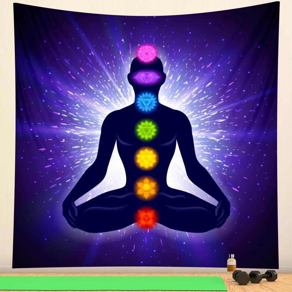 VIKAMA Sacred Space Collection Chakra and Buddha Mandala Yoga Mats and Wall Hangings Meditation Spiritual Gifts