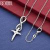 925 Sterling Silver Cross Pendant Necklace Fashion Gift Jewelry