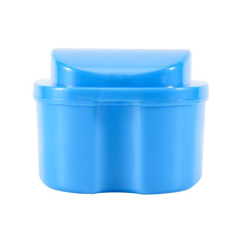 

ABJI-Denture Case, Denture Cup With Strainer, Denture Bath Box False Teeth Storage Box With Basket Net Container Holder For Trav синий