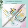 18-Piece Gradient Stainless Steel Nail Clipper & Pedicure Set with Eyebrow Scissors