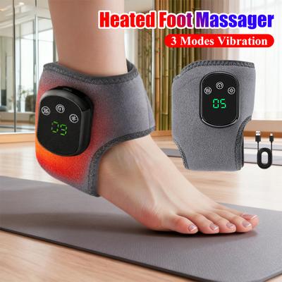 Foot Heat Massager Electric Foot Massager Vibration Relaxation Hot Compresses Ankle Brace Joint Sprain Support Ankle Protection