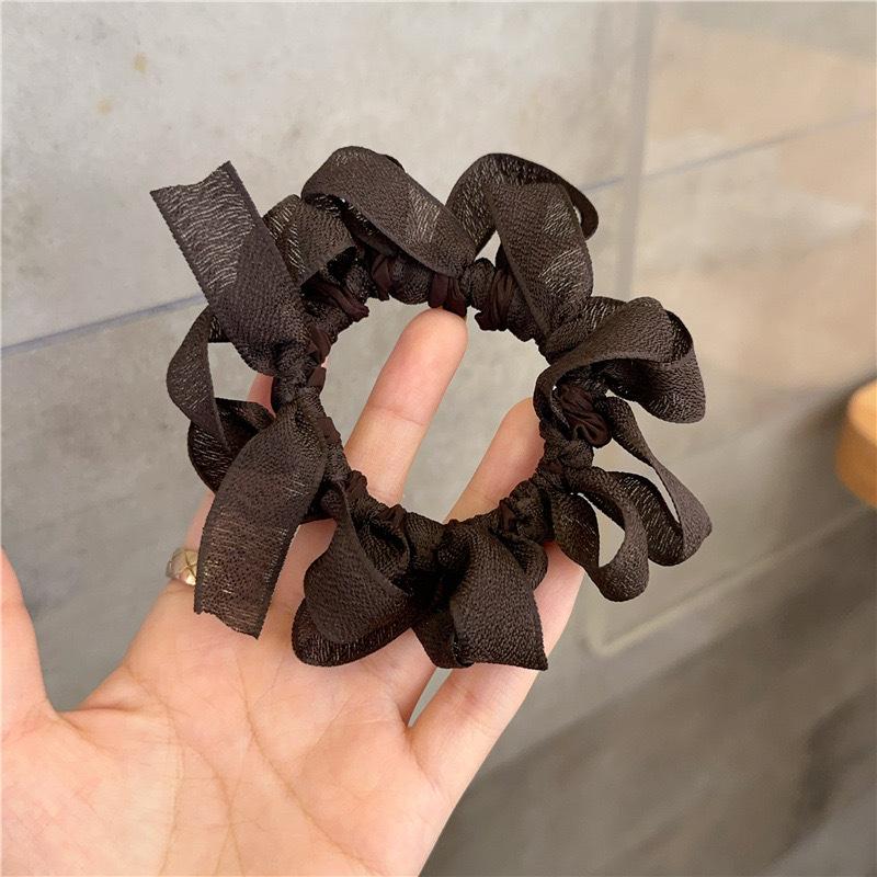 

New Style Netted Bow Small Hairband for Girls, A Sophisticated Hair Accessory with High Elasticity for A Sleek Ponytail. 2pcs