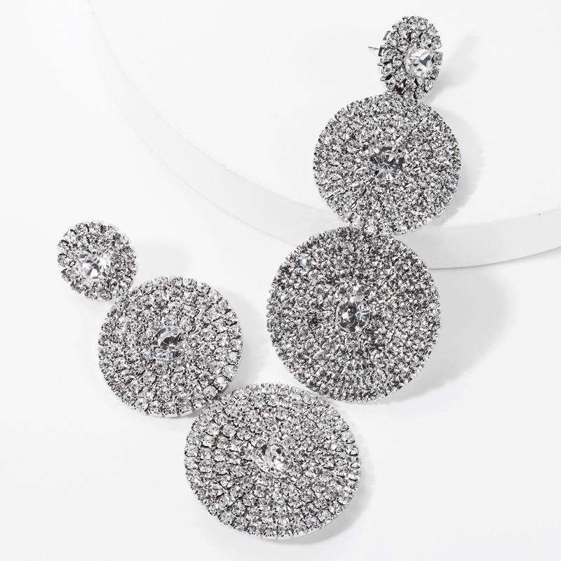 European and American Multi-Layer Rhinestone Diamond Earrings for Women - Super Flash Fairy Design
