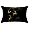 New Black Gold Series Christmas Peach Skin Print Waist Pillow Cover Home Accessories Cushion Cover Sofa Cushion Cover