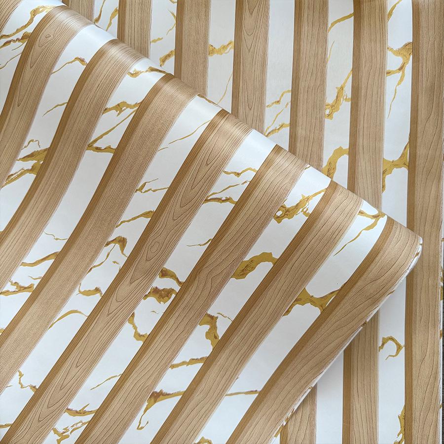 Papel Tapiz de Mármol Dorado Autoadhesivo, Despegar y Pegar, Impermeable a Prueba de Aceite Pegatina para Salpicadero de Cocina Encimera, Pegatina de Pared de PET de 5 Capas para Muebles