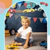 2 Pack Vintage Race Car Party Banners 7.22 ft Race Car Birthday Party Decorations Birthday Supplies