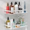 Bathroom Aluminum Shelf Shower No Drill Wall Mounted Organizer Rectangular Storage Rack
