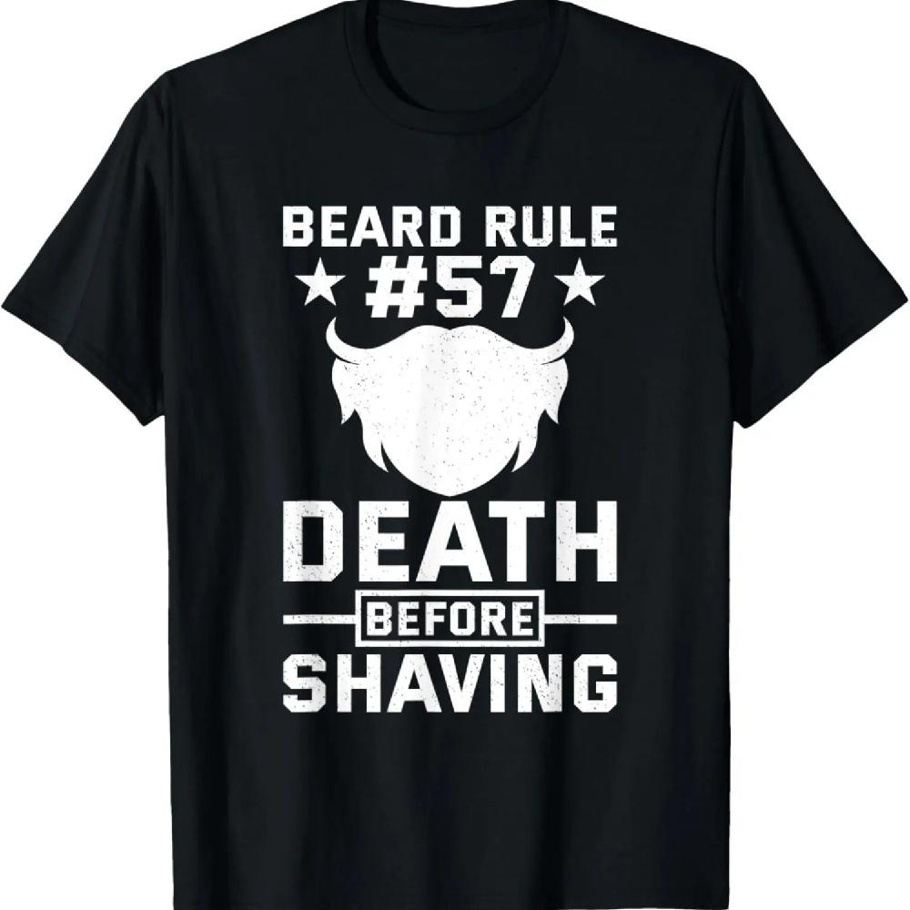 

Beard Rule Death Before Shaving Bearded Man Beardy Mustache T-Shirt XXXL чёрный