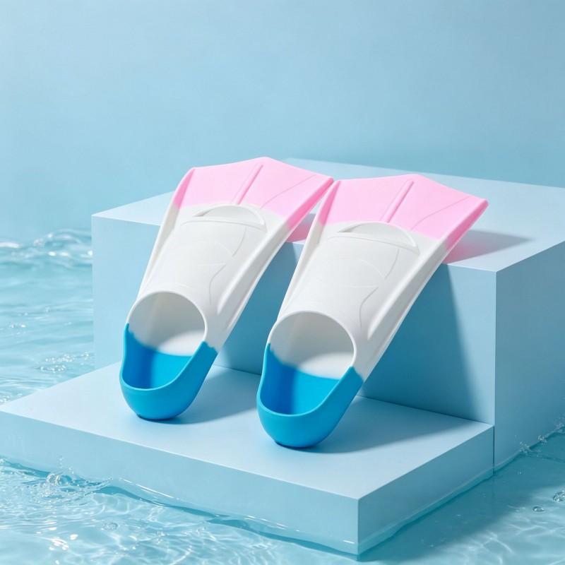 Silicone Swimming Fins Freestyle Breaststroke Snorkeling Training Unisex Adult Kids Size Range