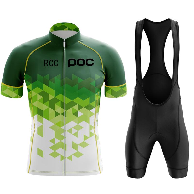 Rcc Poc Men's Cycling Jersey Set Summer Cycling Clothing Mtb Bike Clothing Uniform Maillot Ropa Ciclismo Cycling Suit 2024