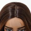 Brown Highlights Synthetic Wigs Hairline Lace Frontal Wave Layered Wigs for Women Ladies Daily Use Natural Wigs Heat Resistant