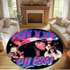 Billie Eilish Print Round Rug, Washable Floor Carpet, For Entryway Dorm Laundry Room Office Study, Home Decor Birthday Christmas Gift