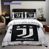 Biancheria da letto con stemma del Football Club Juventus (1 * copripiumino + 2 * federa, senza nucleo) Regalo di compleanno di Natale Copripiumino e federa Set biancheria da letto