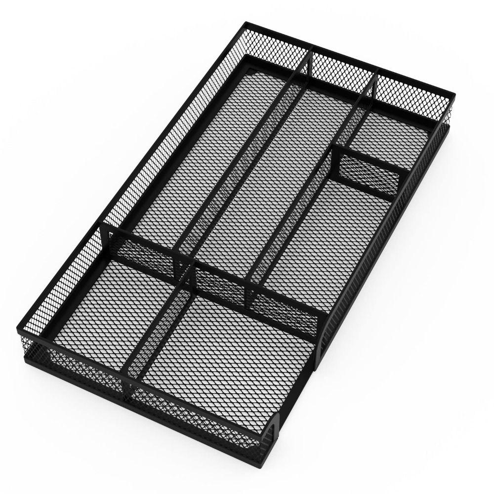 6 Compartments Desk Drawer Organizer Tray Mesh Pen Organizer Storage Box Stationery