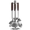 304 Stainless Steel Spatula Household Wooden Handle Utensils High Temperature Colander Shovel Kitchen Utensils Set Spoon Kitchen Utensils