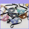 Stylish Ins Korean Childrens Crossbody Bag Checkerboard Pattern Lightweight Accessory
