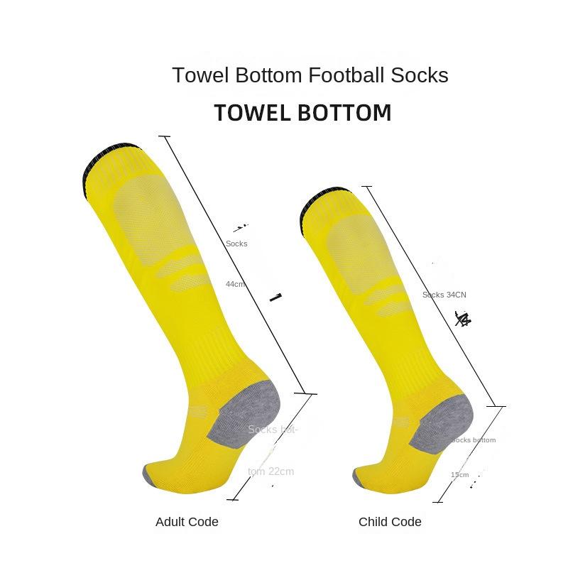 Mens High Tube Professional Football Socks Mens Towel Bottom Athletic Socks Childrens Knee Breathable Long Tube Socks