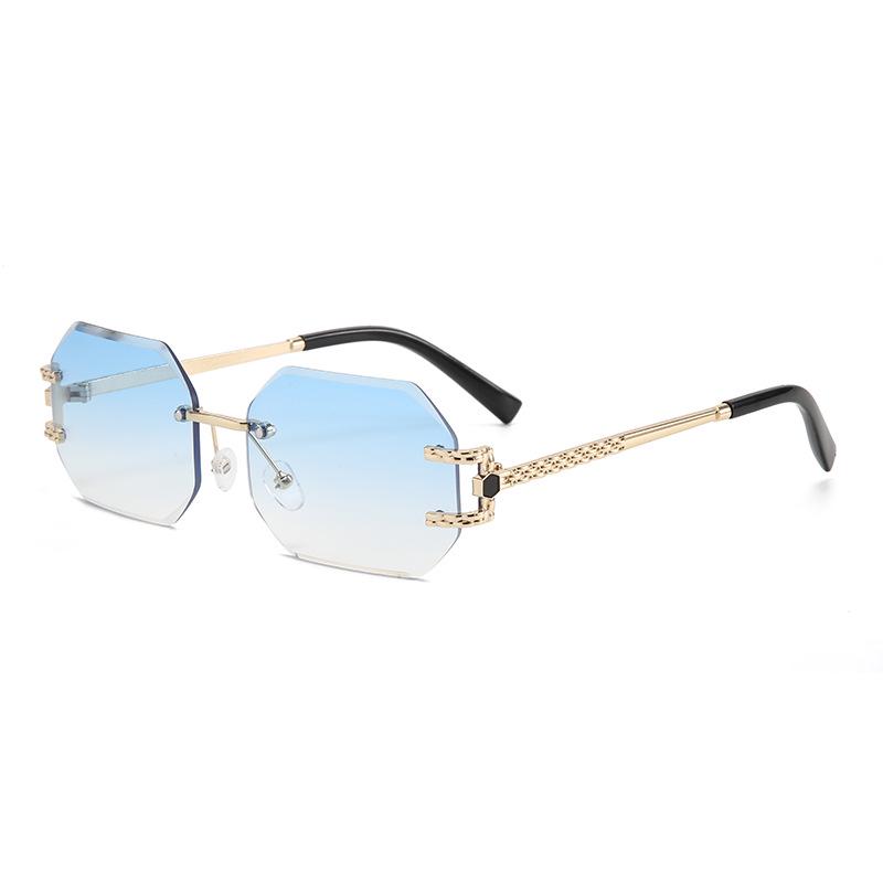 2025 Trendy Frameless Cut-Edge Anti-UV High-End Street Style Sunglasses