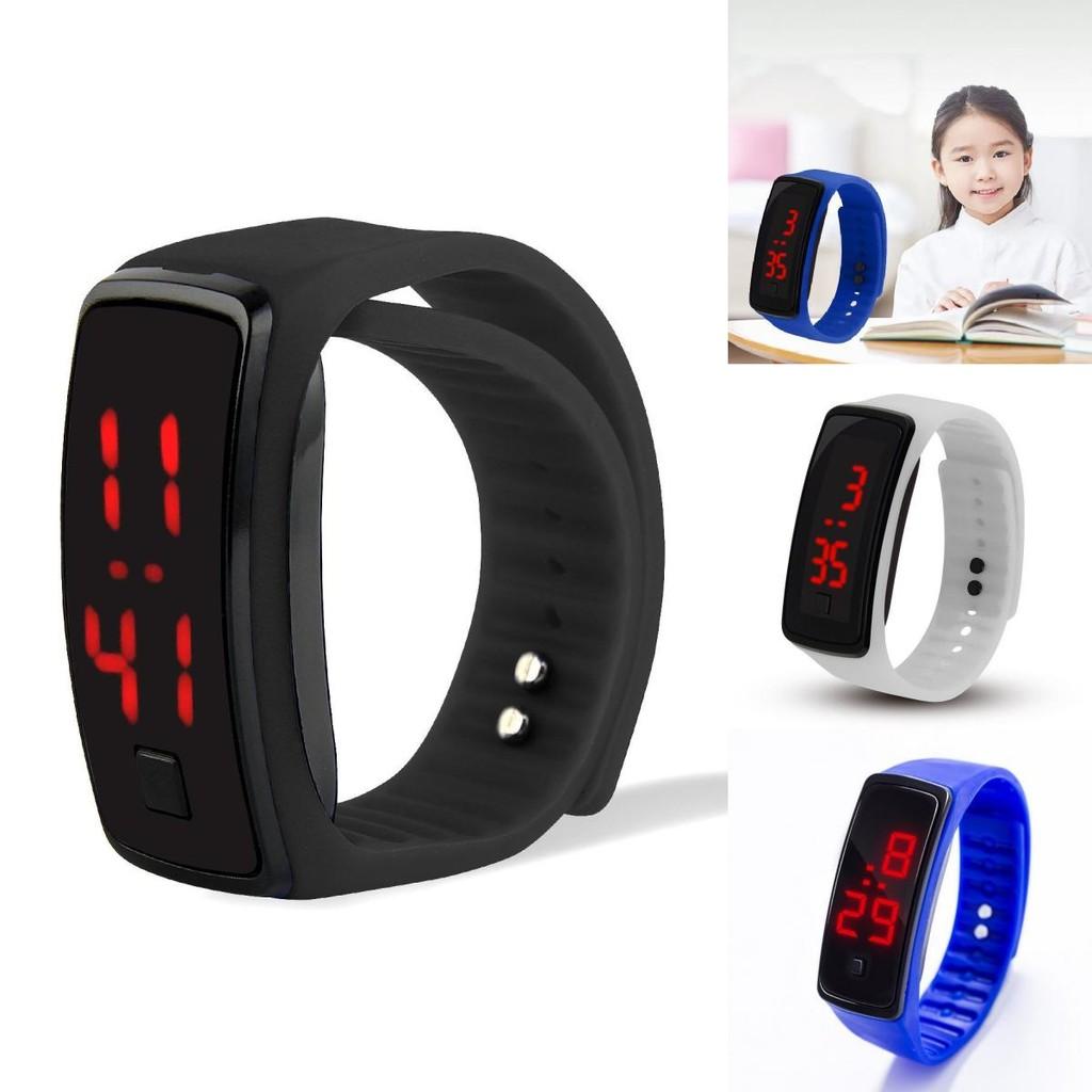 Childrens Digital Led Electronic Watch With Plastic Band For Kids And Students